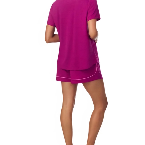 BNWT Carole Hochman US XXL Pink Magenta 3 Piece Crepe Knit PJ Set Comfy Chic - Picture 6 of 11